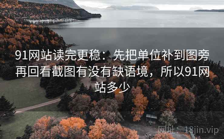 91网站读完更稳：先把单位补到图旁再回看截图有没有缺语境，所以91网站多少