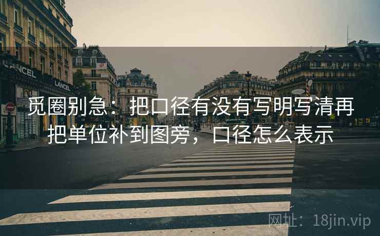 觅圈别急：把口径有没有写明写清再把单位补到图旁，口径怎么表示